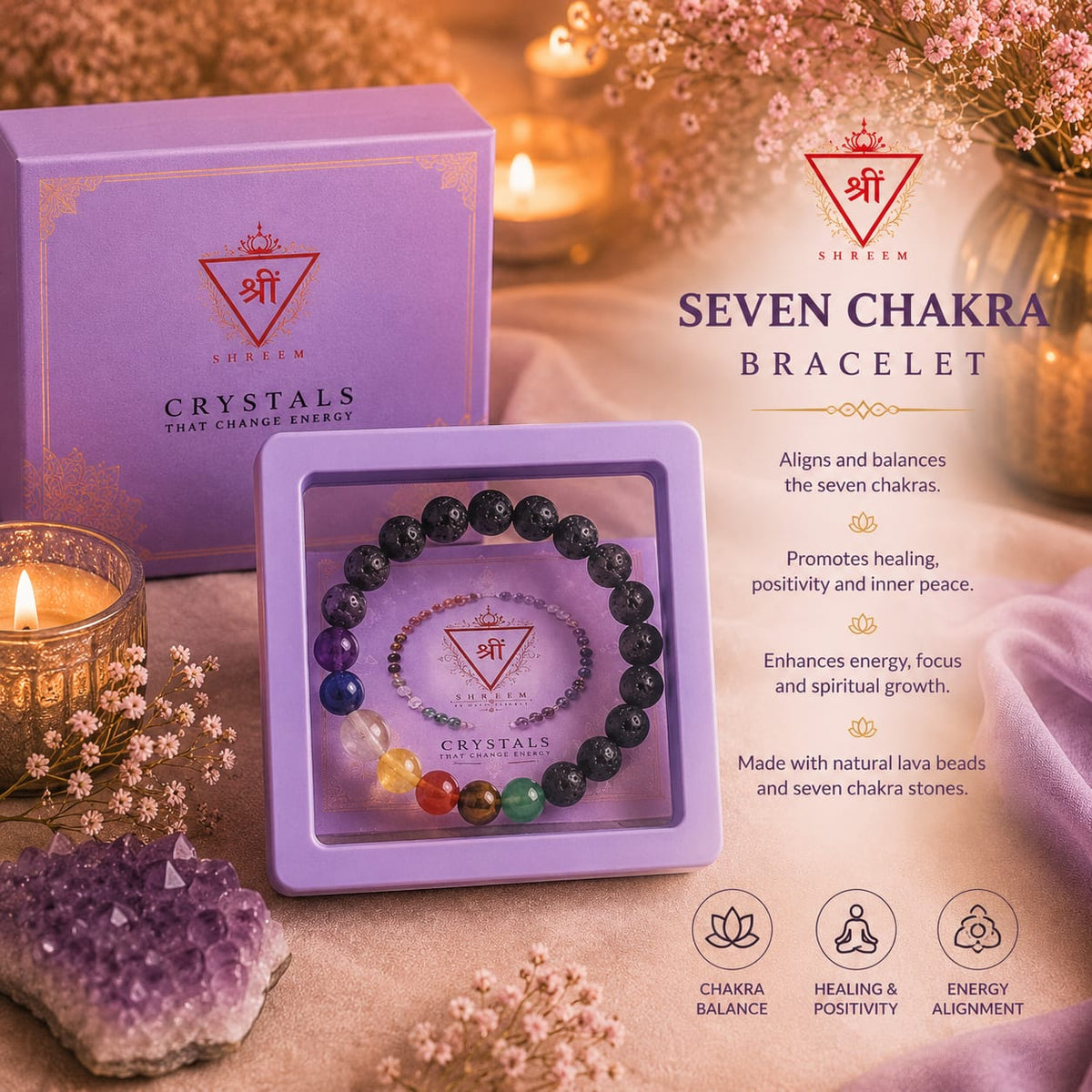 Seven Chakra crystal bracelet gifting occasion