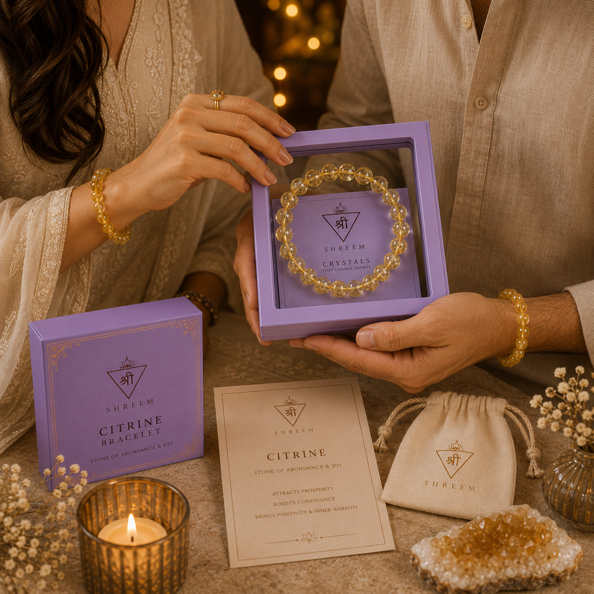Citrine bracelet in NATHSVIKAAR gift box