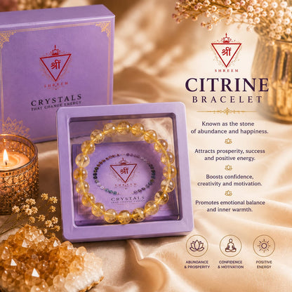 Citrine crystal bracelet benefits and details